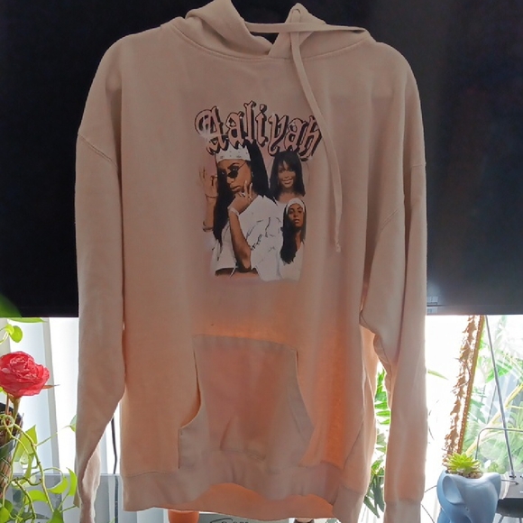 Aaliyah Graphic Beige Hoodie - Picture 6 of 12